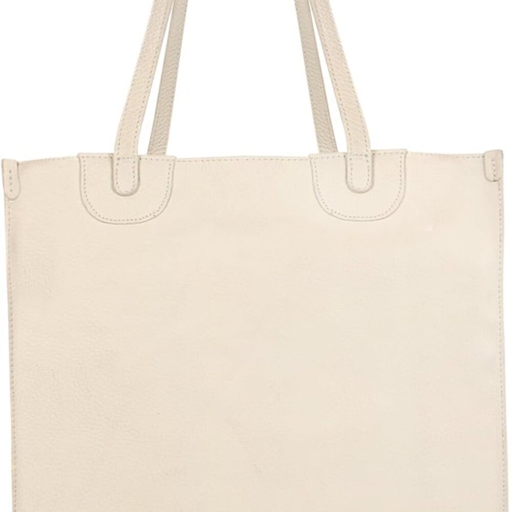 Leather Tote Bag Upcycled Sustainable Spacious Everyday Handbag
